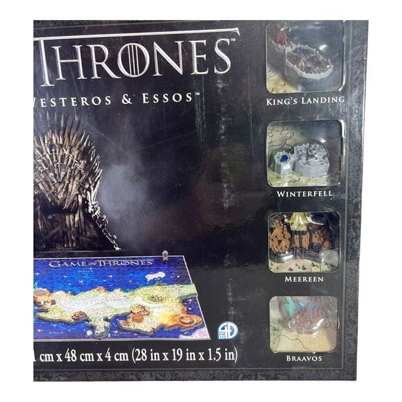 GAME OF THRONES Westeros & Essos Map 4D Puzzle w/ Mini Winterfell & City Models - Picture 2 of 6